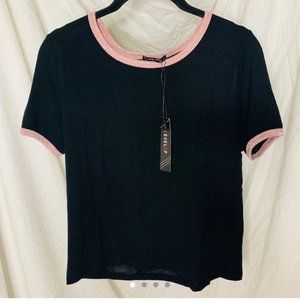 Black Tee w/ Pink